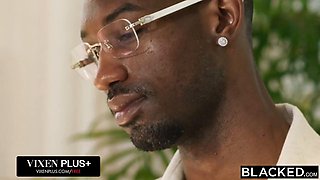 Beautiful Milancheek Handles Aaron Rocks BBC in Rough Hotel Pounding