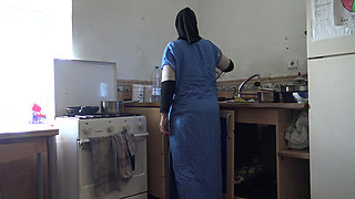 Homemade Hard Fucking Arab Wife in Kitchen