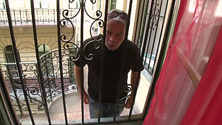 Blonde and Brunette Babes Suck Cock and Ride Hard Outdoors