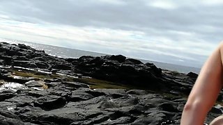 Fucking a Perfect Ass on the Beach - Amateur POV Handjob