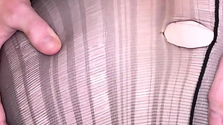 19yo Kris Gets Her Pussy Creampied in Her Black Pantyhose by Bwc Stud