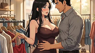 A warm meeting between the owner and the new salesgirl in the shop ( AI generated )