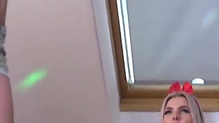 Four hot girls having fun in front of the camera