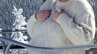 I Grabbed My Big Tits and Played with Them in Many Sweaters for My 63f Lesbian Roommate I Wanted to Scissor Lick and 69 Her