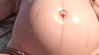 Very Pregnant Girl Tied up - Dripping Tight Pussy Full of Lust
