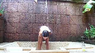 Amateur striptease and Solo masturbation