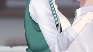 Cartoon girl in school fuck bf and gaving blowjob