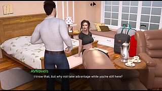 Steamy adult visual novel featuring a hot brunette with big tits and a big ass