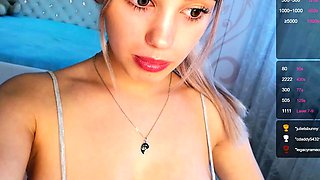 Hot blonde glamour babe solo plays to pleasure her hot body