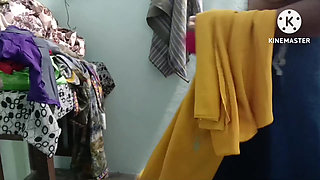 Hot indian village wife showing big bobs and soking coke