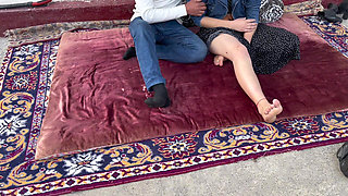 Two Lovers Who Came Tired From the Trip Rested with Sex