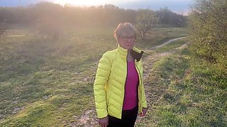The Anal Granny Outdoors!!!