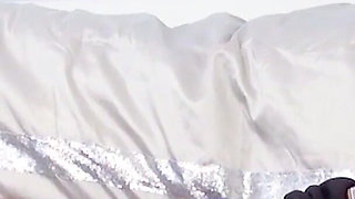 Skinny teen Alessa Savage wakes up black boyfriend with a huge cock and wants to be fucked