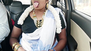 Indian Bhabhi Car Sex. Telugu Bhabi Car Long Drive for Fucking with Stepson