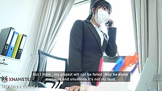 Office Female Manager Horny with her male Staff
