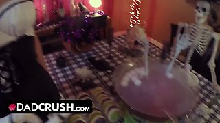 Dadcrush - yummy stunner celebrated halloween by getting her tight twat plowed hard by Big Cock