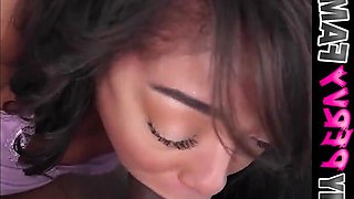 The extremely attractive ebony stepdaughter meets her match with the big black stepfather.