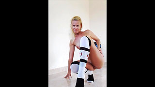 Peeing so Far and Fart in Knee Socks