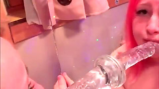 Cute BBW Girlfriend Sending Her BF a Solo Blowjob Video