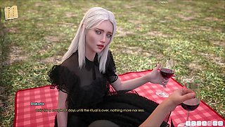 Hot blonde with big boobs in an erotic visual novel