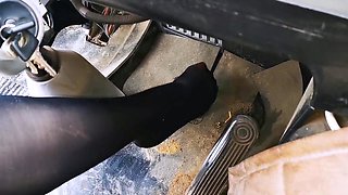 Emily's Clip Store - Emily Revs Russian Bus In Pantyhose