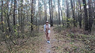 Erotic Autumn Walk In The Forest