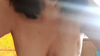 fucks a pillow, with hot movements