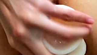 Oiled skinny teen fists her juicy ass on webcam solo.