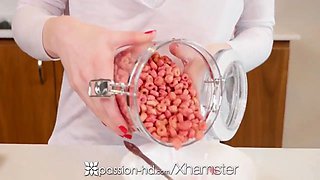 PASSION-HD Morning cereal interruption fuck and creampie