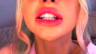 Amateur blonde teen girlfriend toyed and facialized