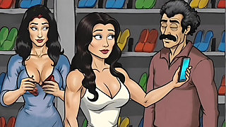 Innocence for Sale. Shoe Salesman Lick Smell Feet Shy Customer. Amazing Cartoon Ai