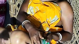 enjoing woman with her neighbour