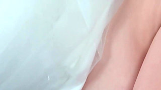 Pissing Bride in Wedding Dress Doubts Marriage Then Gets All Holes Wrecked by Future Stepson's Big White Cock