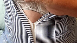 Naughty Nurse Julie - Bra Reveal & Teasing Huge Tits - 002-s-v-3-nurse-boobs