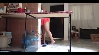 Karmica MILF BBW Chubby Mexican in the Kitchen