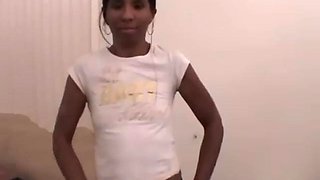 Ebony teen gets off as she is fingrbanged in POV scene