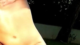Latina teen Tania gets fucked outdoor by the pool by step brother with big cock