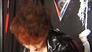 Brunette German MILF with Naturals Gets Fucked with Toys in BDSM Orgy