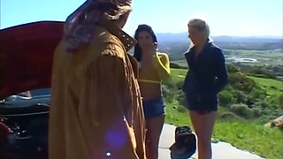 Two Beautiful Young Bisexuals Ass Fucked And Cumshot In Mouth By A Big Cock With Brian Surewood, Gia Jordan And Genesis Skye