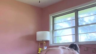 Cute amateur brunette naughty in solo jerking show on camera