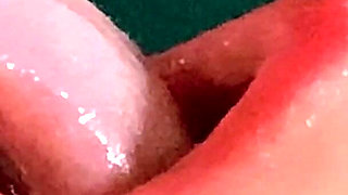 Foreskin: She Gags From Huge Amounts of Sperm, Going Down Her Throat Closeup