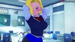 Android 18 Seduces Gohan at University - Dragon Ball Zex Series