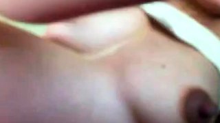 Pregnant Girl Shows Off Big Nipples on Webcam