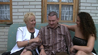 Perverse Mature Gizi Zsuzsa Outdoor Threesome Fuck