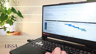Blowjob and Sex with a Redhead Secretary for a Raise