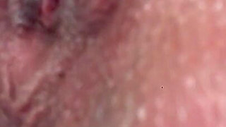 Close up Pussy Wank Big Clit Rubbing Little Dildo Fucking Oiled up Creamy Hole Real Orgasm