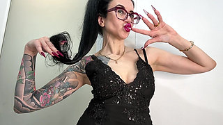 New Red Long Sharp Nails, Claws and Handjobs