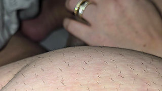 Step mom hand slip into step son big dick in erection for a handjob fun