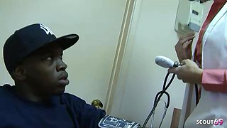 Nurse at Interracial BIG BLACK PENIS Lovemaking at Work