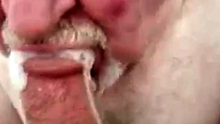 Amateur Daddy Bear Sucks Cock